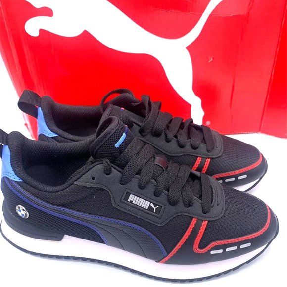 Puma Black and Red Athletic Shoes - Picture 1 of 8